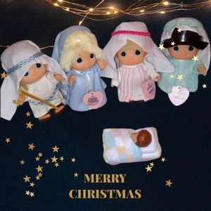 1988 Enesco Precious Moments HI BABIES Nativity Set